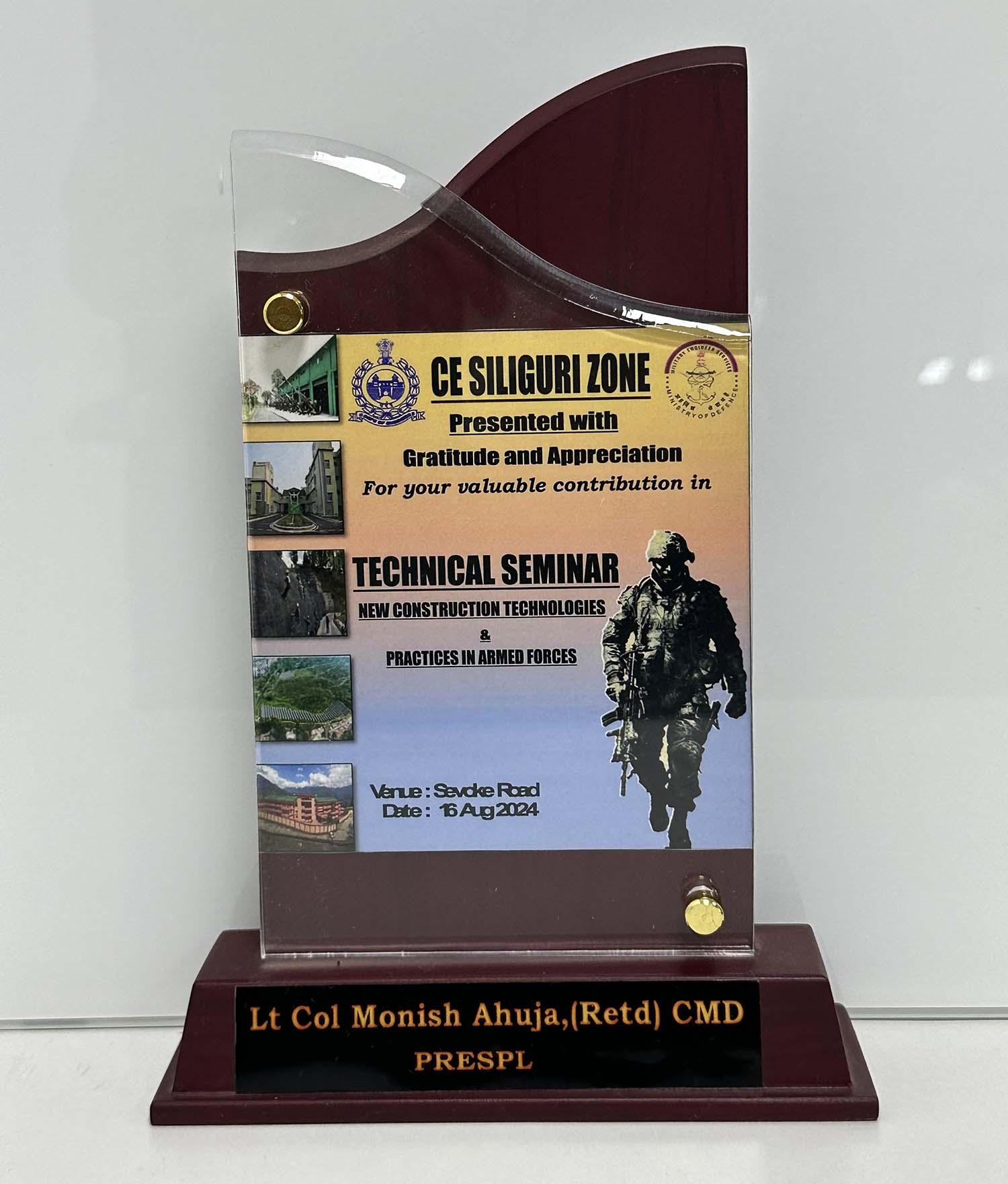 Gratitude and Appreciation of CE Siliguri Award 2024