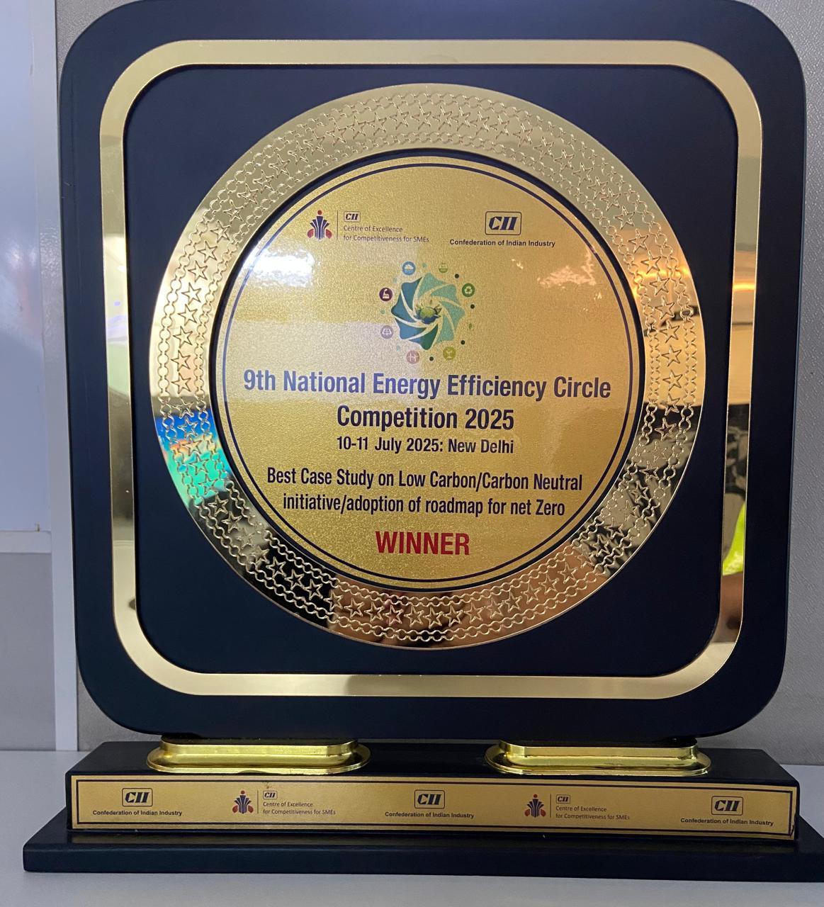 CII Award 2025 for Best Case Study on Low Carbon / Carbon Neutral Initiative 